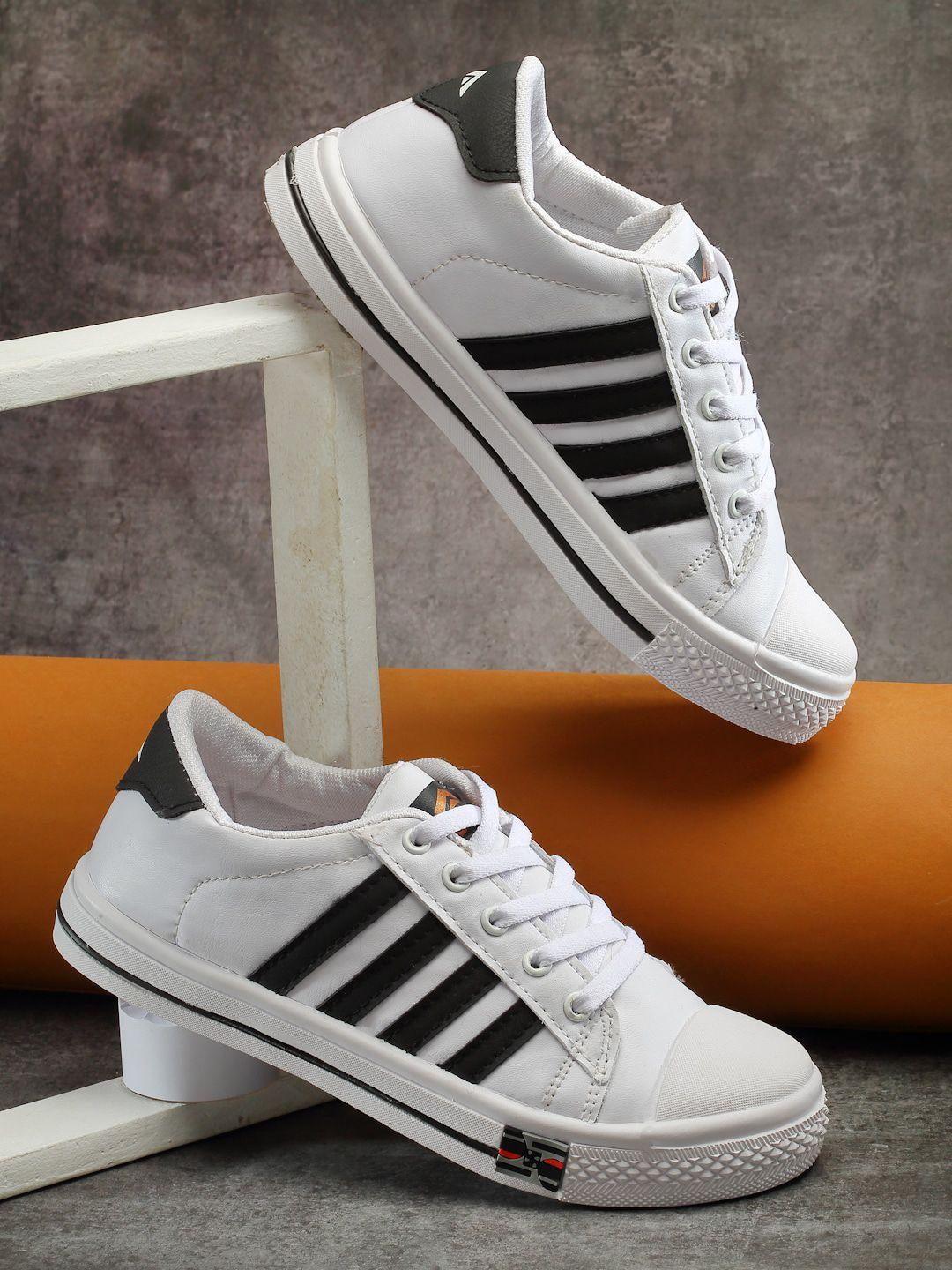 asian women striped lace-up sneakers