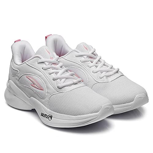 asian firefly-04 sports & casual shoes max cushion with memory form lightweight eva sole extra shoes for women & girls white