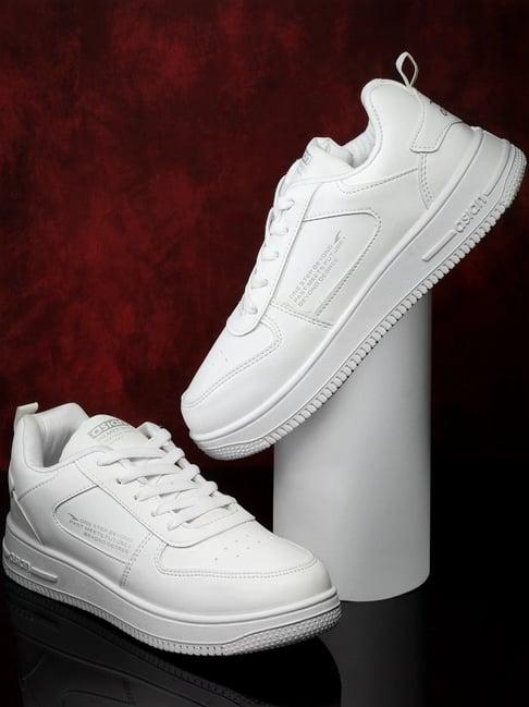 asian men's white casual sneakers