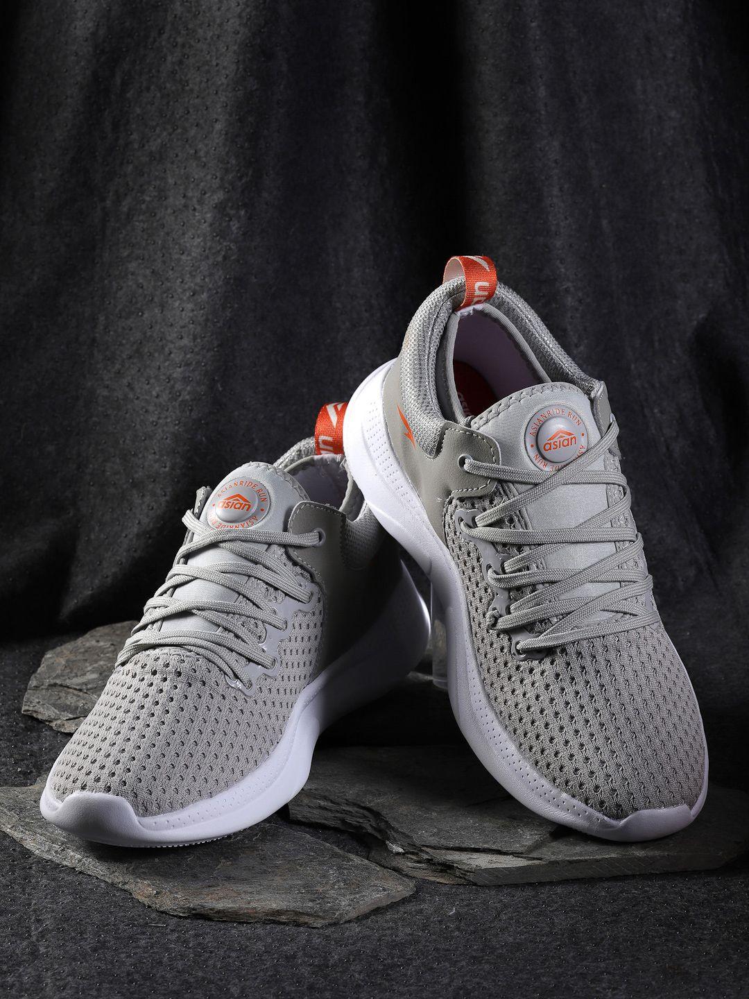 asian men grey woven design sneakers