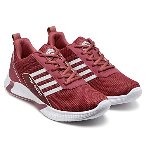 asian tokyo-01 sports running,walking & gym shoes with eva sole | casual sneakers lightweight shoes for women & girls mauve