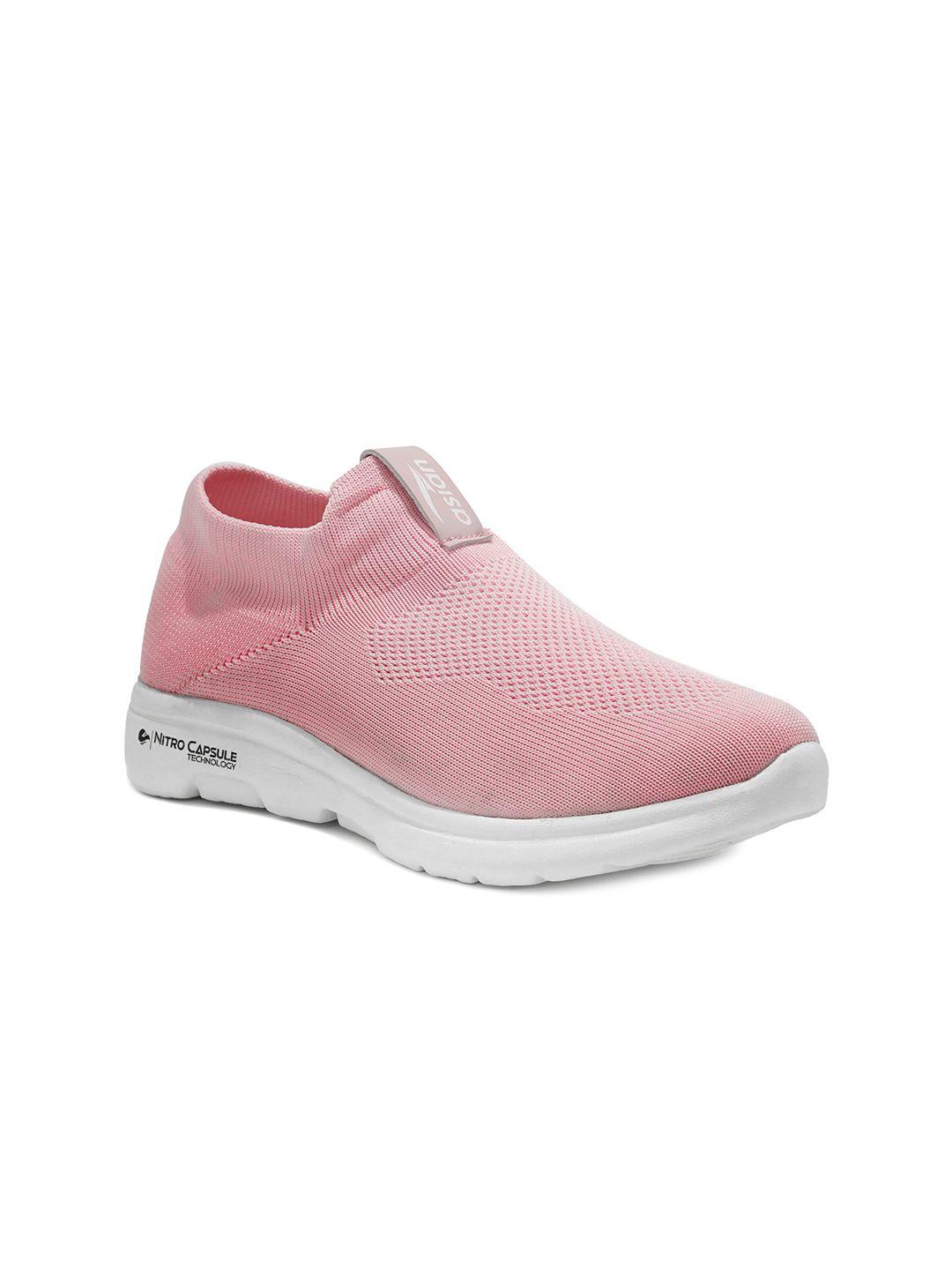 asian women pink printed slip-on sneakers