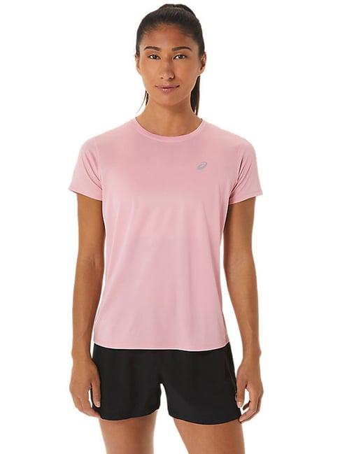 asics pink regular fit sports t-shirt