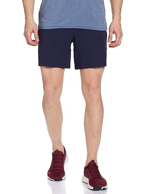 asics 7in inner woven navy regular fit sports shorts