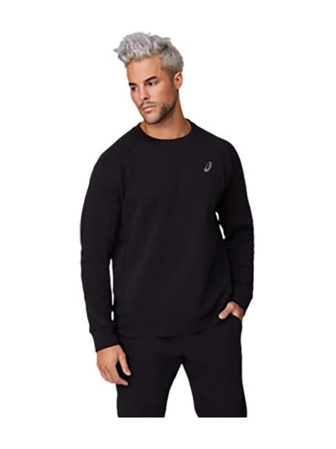 asics black cotton raglan sleeves t-shirt