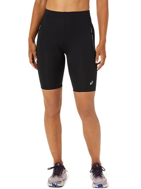 asics black mid rise cycling shorts