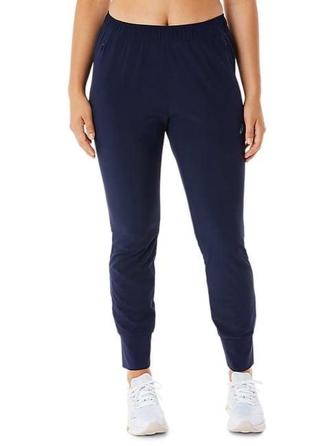 asics blue mid rise track pants