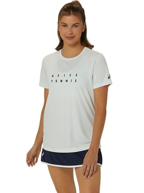 asics blue printed sports t-shirt