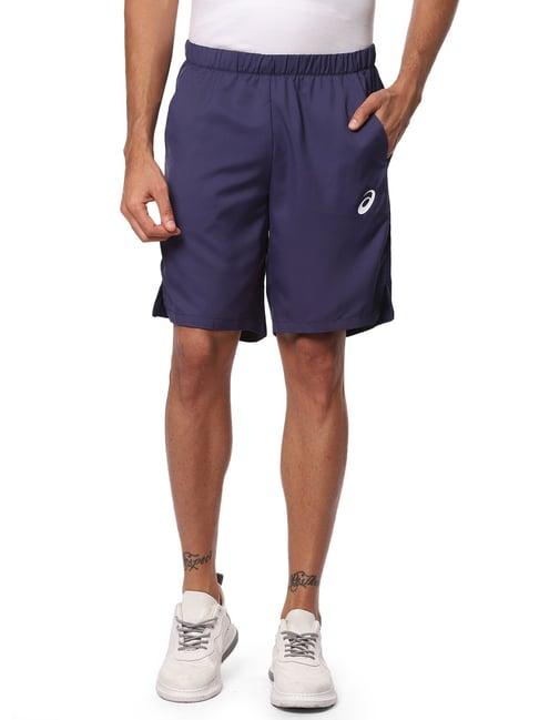 asics blue regular fit shorts