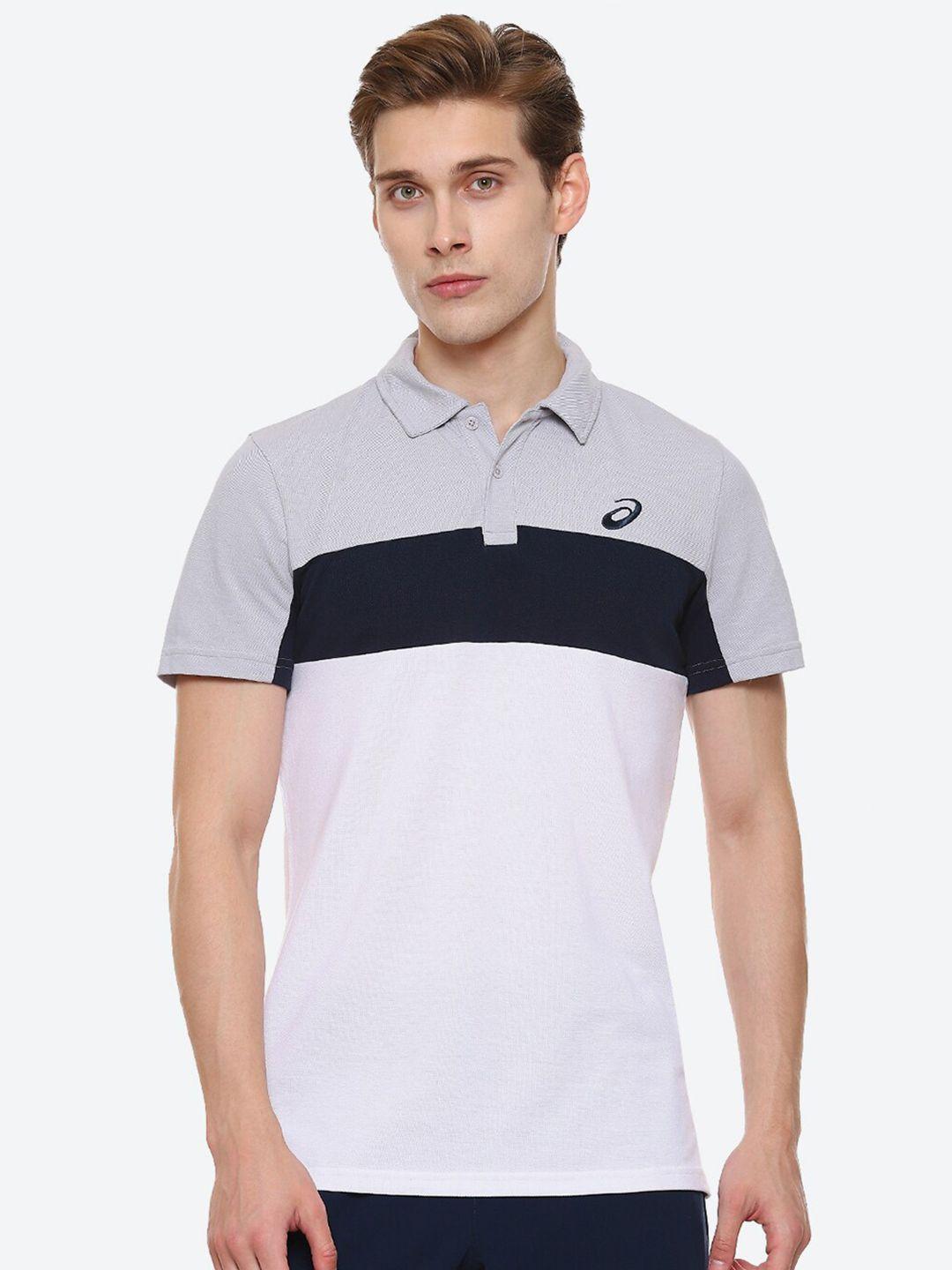 asics colorblocked short sleeves polo collar sports t-shirt