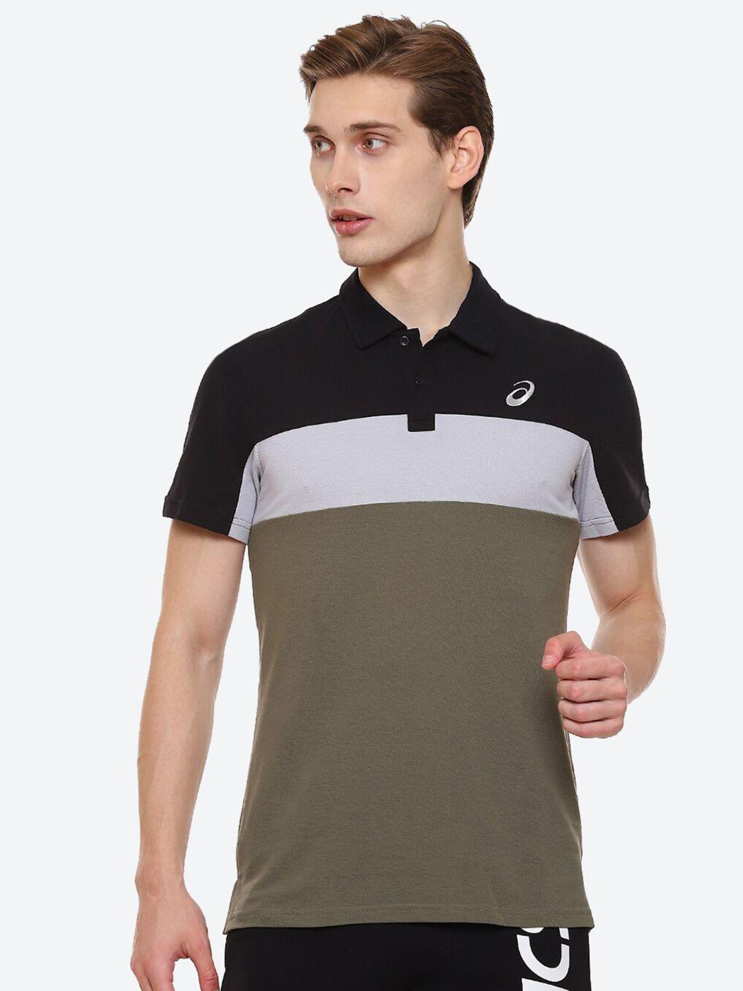asics colourblocked short sleeves polo collar sports t-shirt