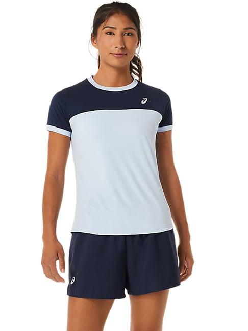 asics court ss blue t-shirt