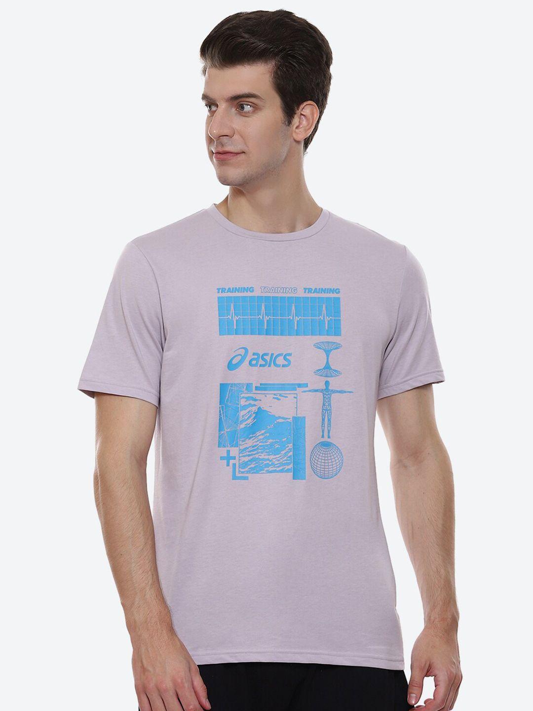 asics graphic 1 ss printed cotton sports t-shirt