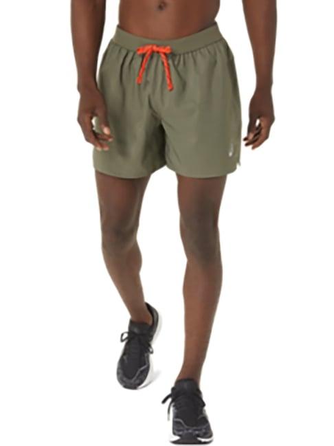 asics green regular fit shorts