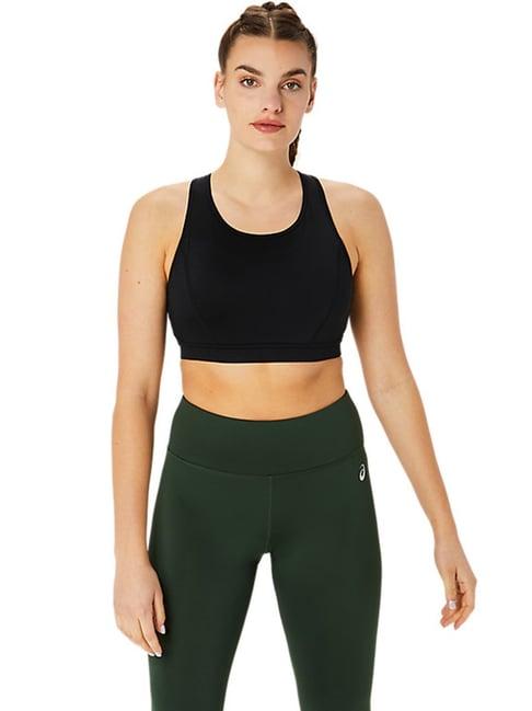 asics high impact black sports bra