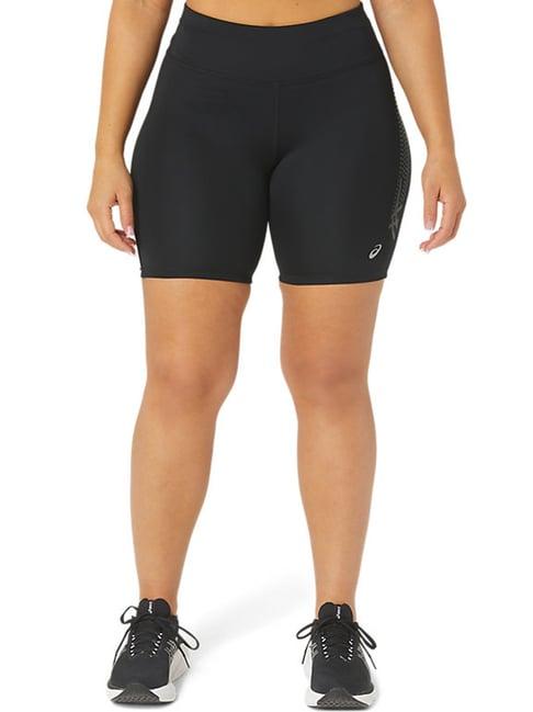 asics icon black sports shorts