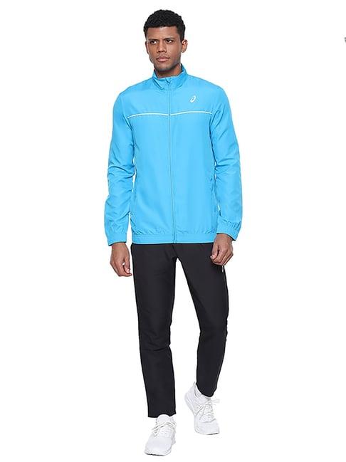 asics island blue & black regular fit tracksuit