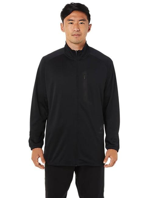 asics jet black full sleeves actibreeze jacket