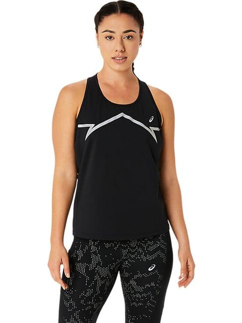 asics lite-show black tank top