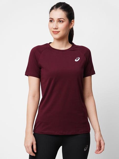 asics maroon t-shirt