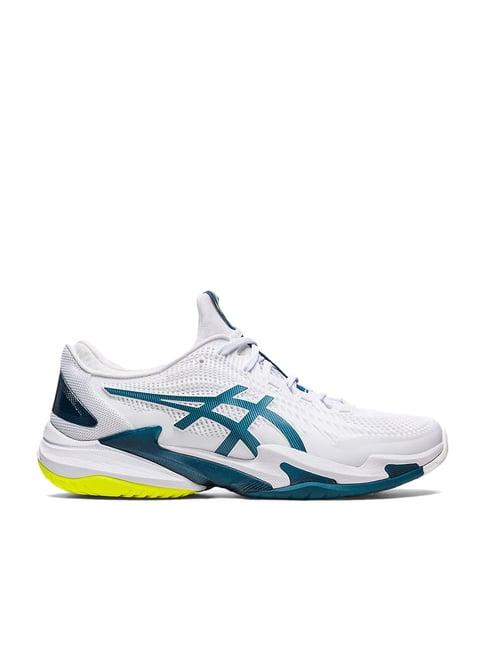 asics men's court ff 3 white tennis shoes