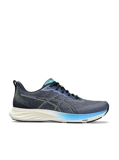 asics men's dynablast 4 denim blue running shoes