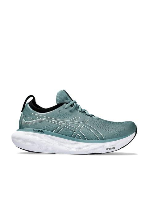 asics men's gel-nimbus 25 sea green running shoes