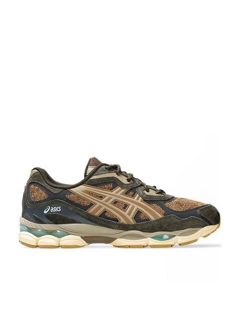 asics men's gel-nyc brown casual sneakers