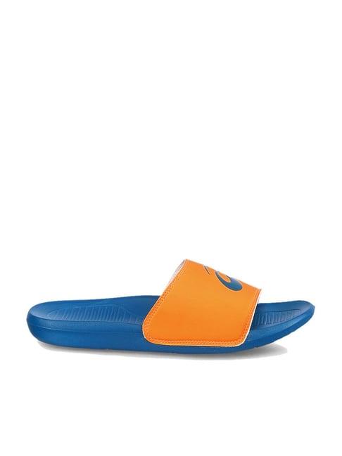 asics men's sprl slide orange slides