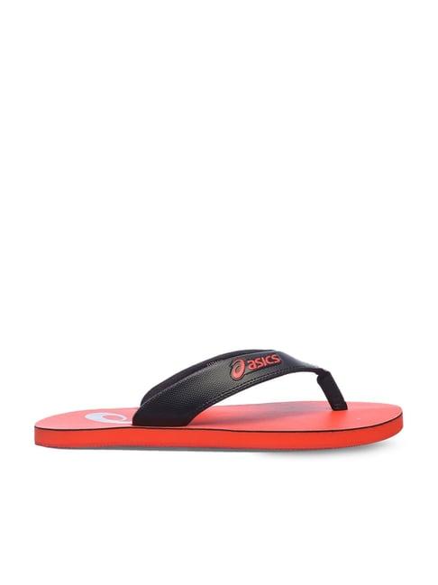 asics men's zorian as black flip flops