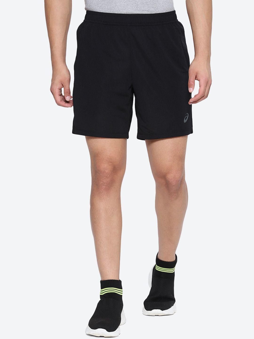 asics men 7in knit brand logo printed shorts