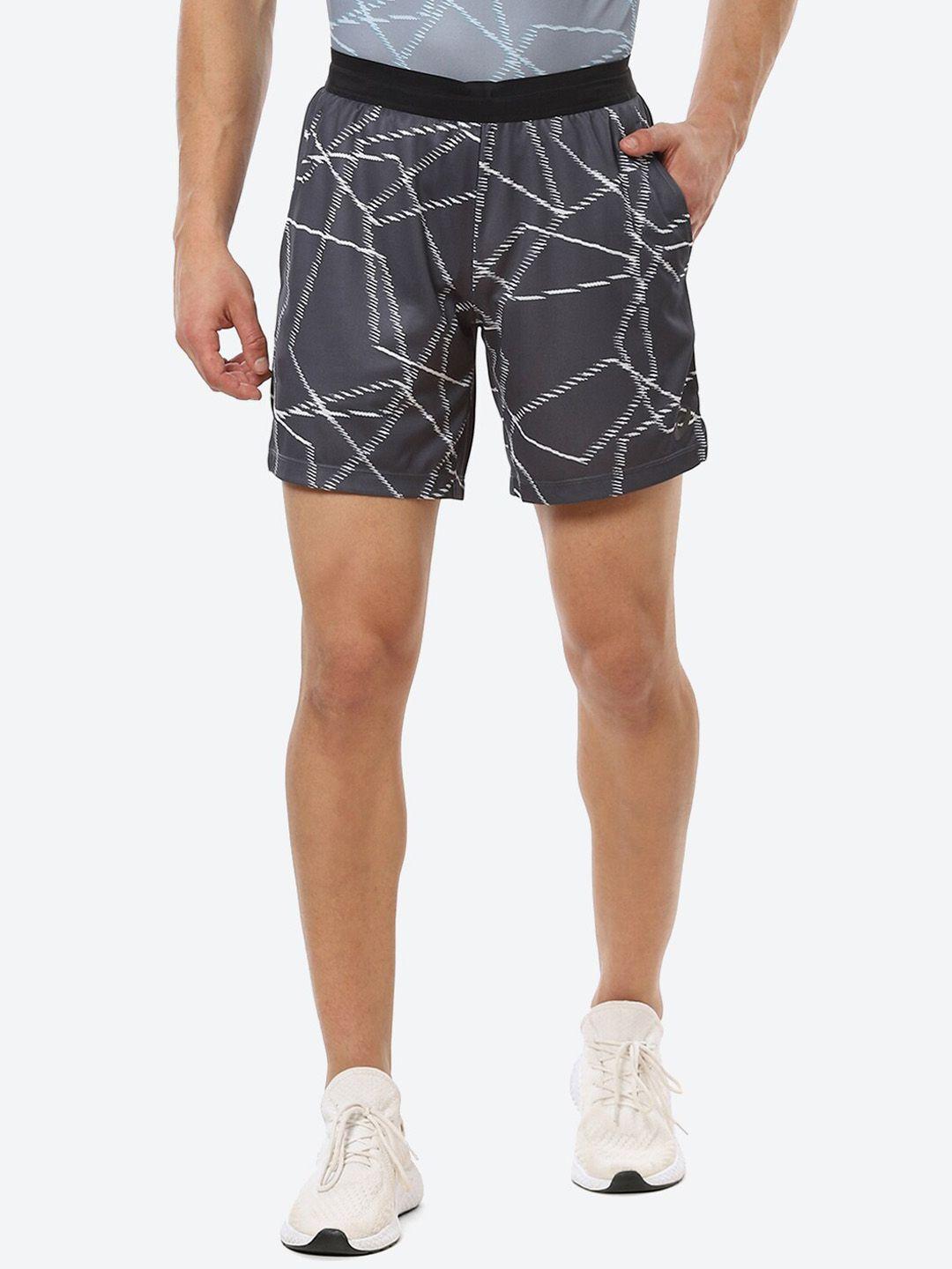asics men grey m seasonal all over print shorts