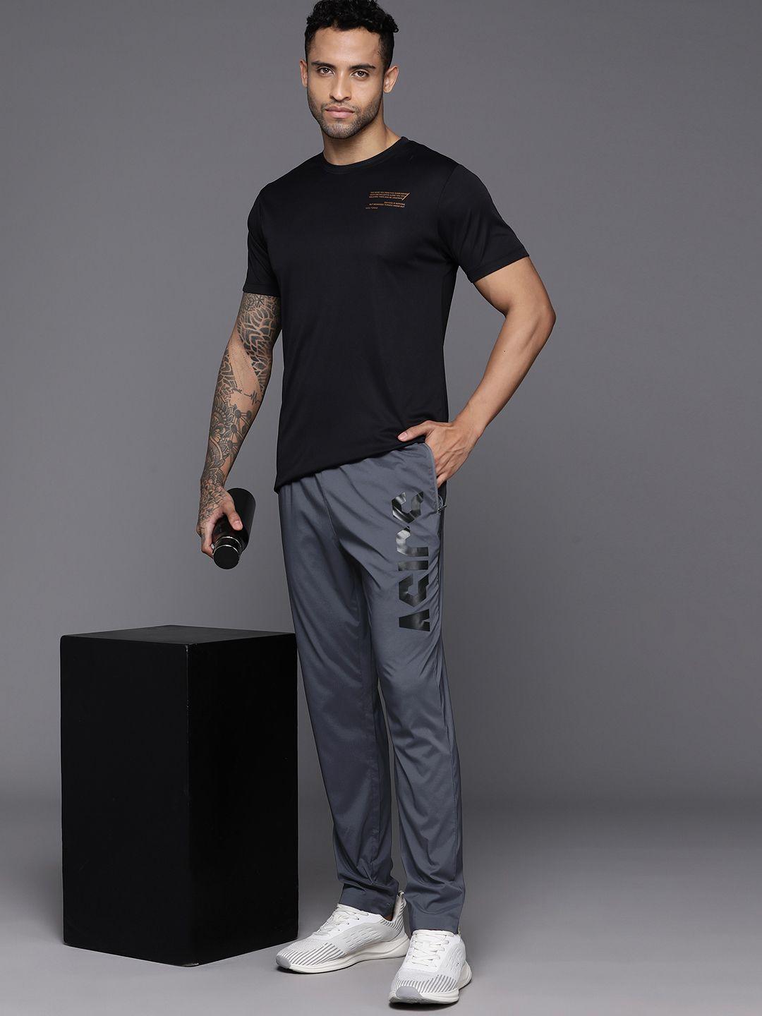 asics men printed detail track pants