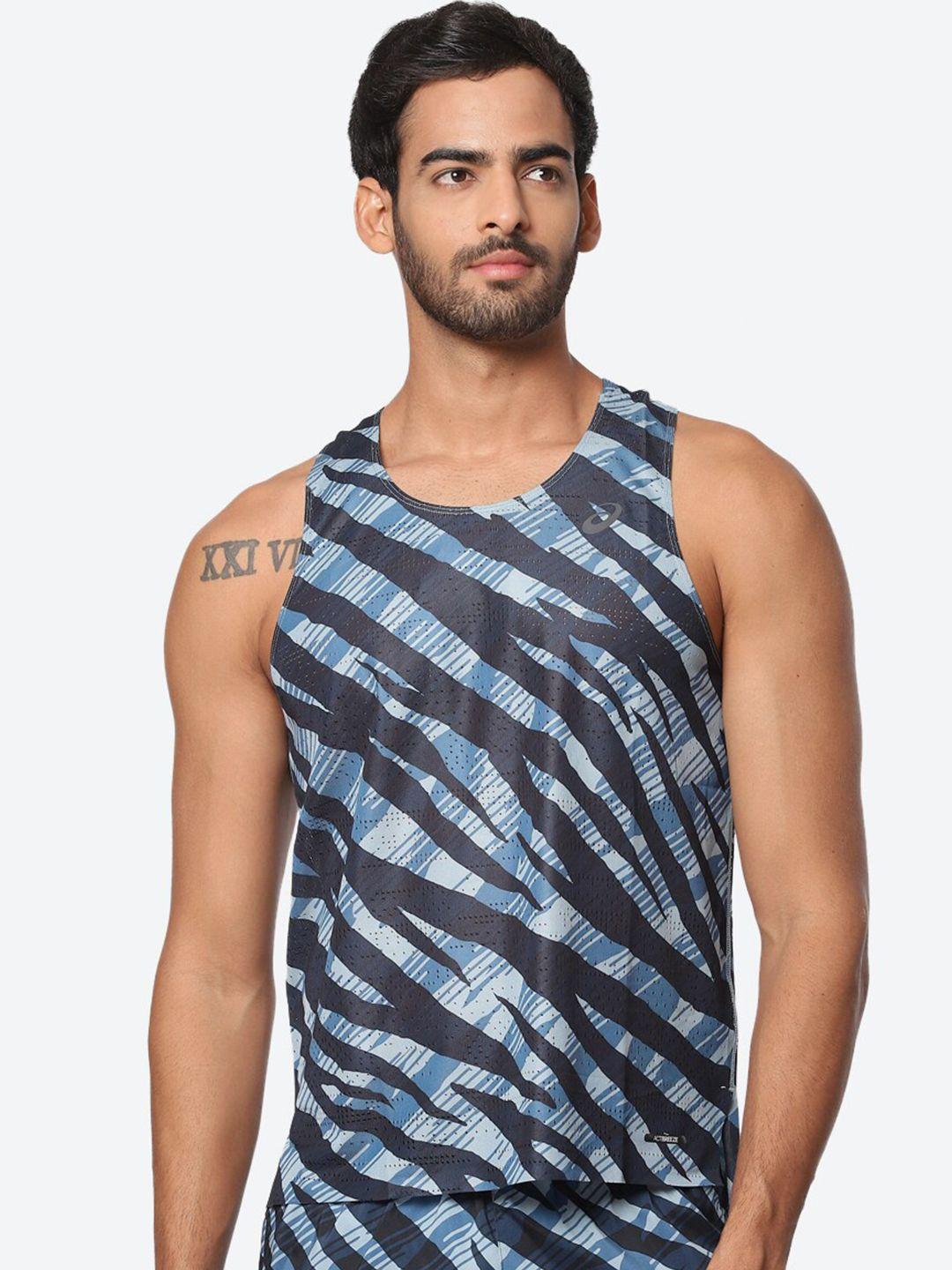 asics men ventilate actibreeze singlet aop printed training t-shirt