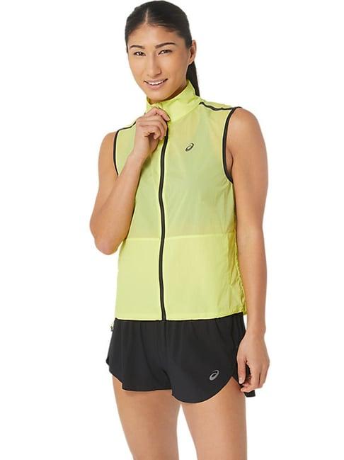 asics metarun packable yellow sports jacket