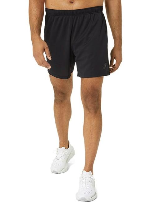 asics mid black regular fit sports shorts