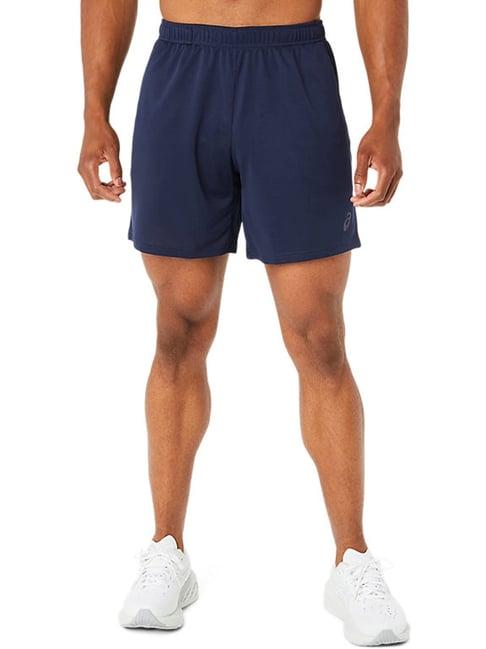 asics midnight grey regular fit sports shorts