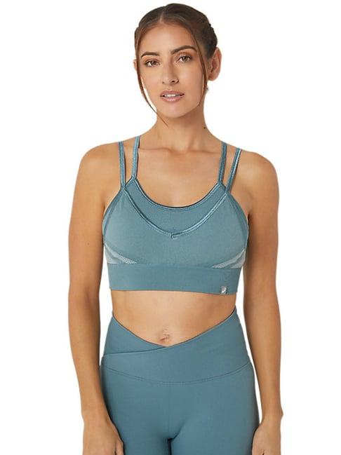 asics nagino seamless mint green sports bra