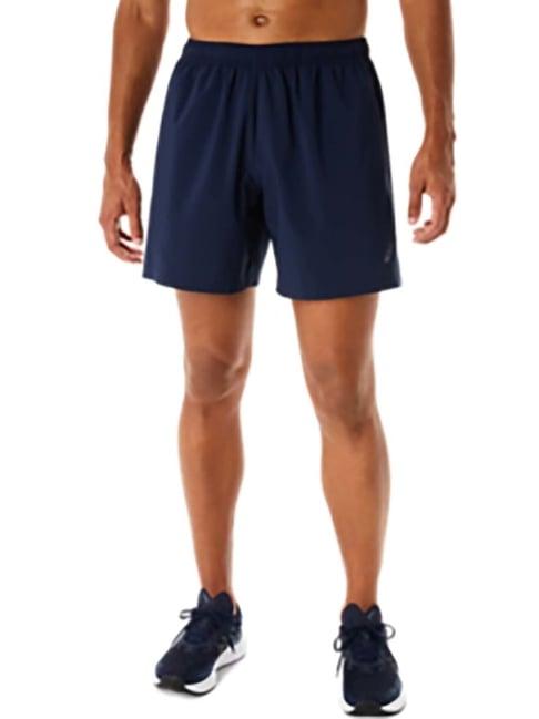 asics navy regular fit sports shorts