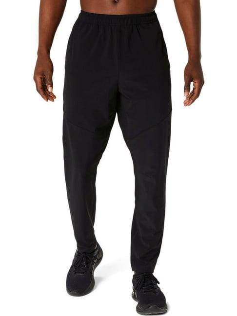 asics performance black regular fit sports trackpants