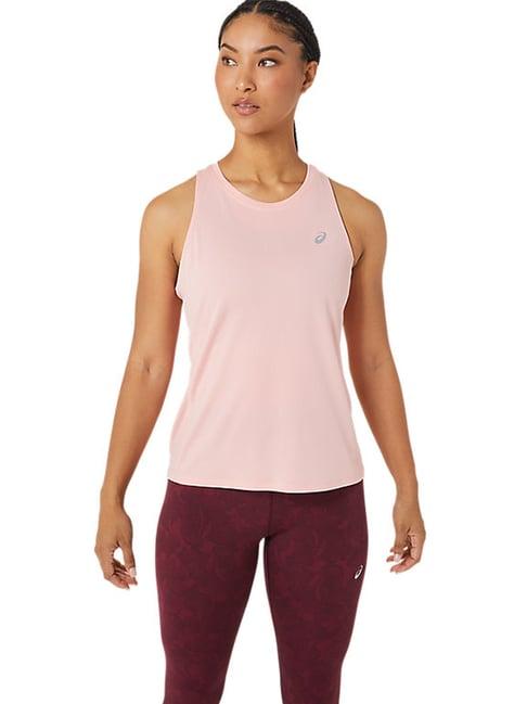 asics pink regular fit tank top