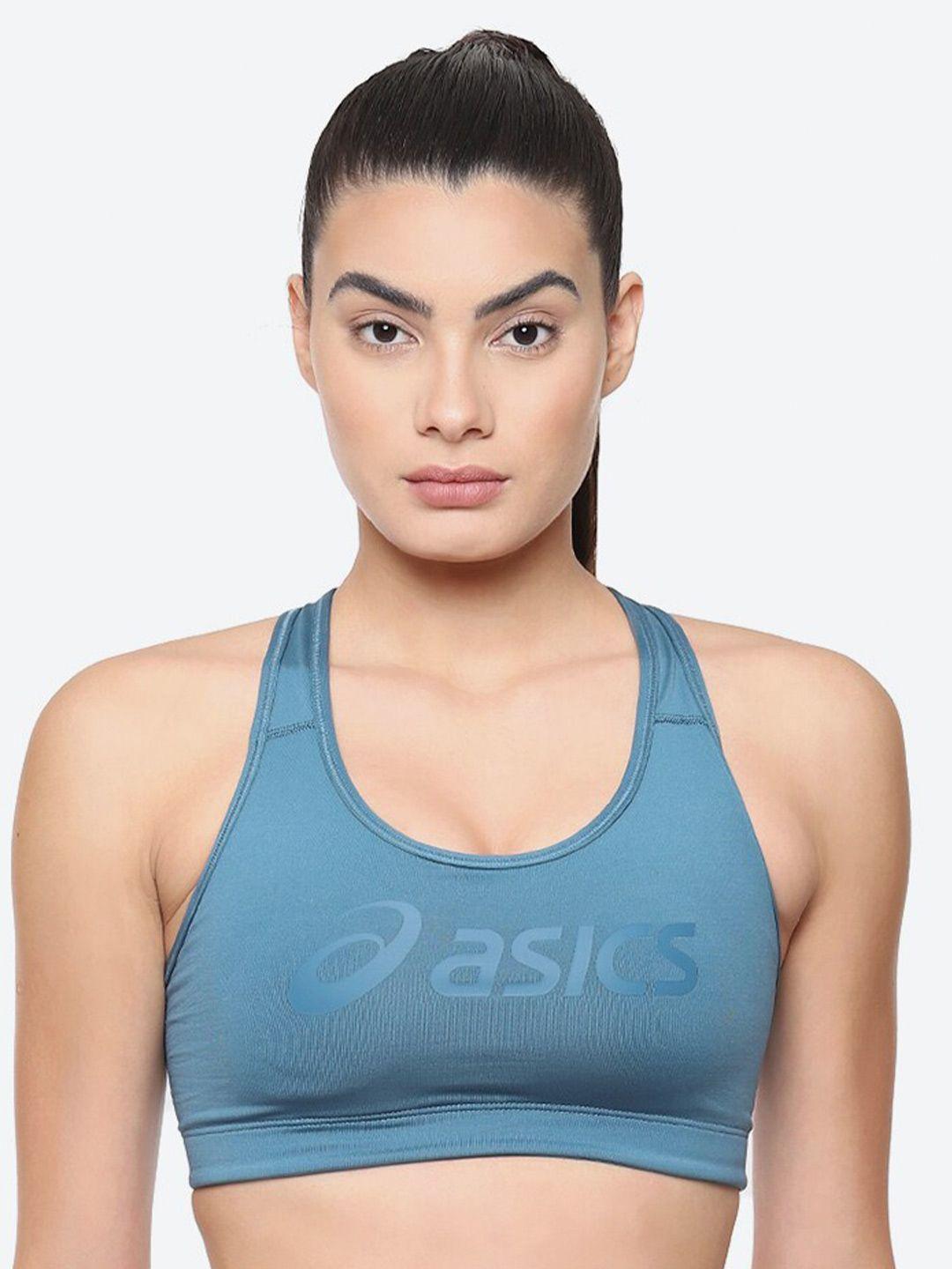 asics printed lightly padded workout bra