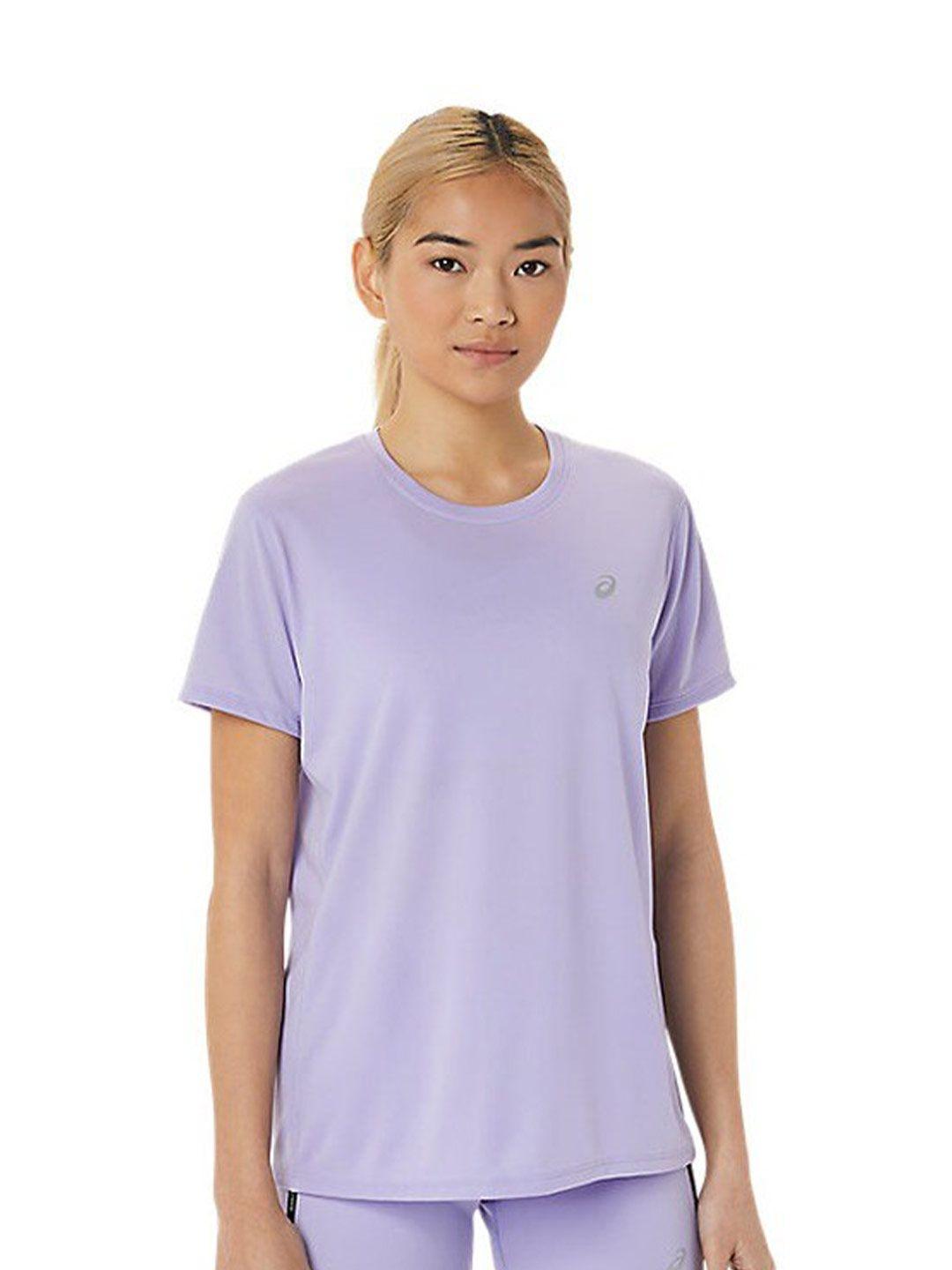 asics silver ss logo-printed round neck t-shirt