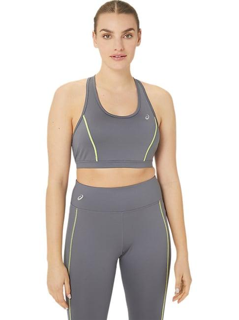 asics training core grey sports bra