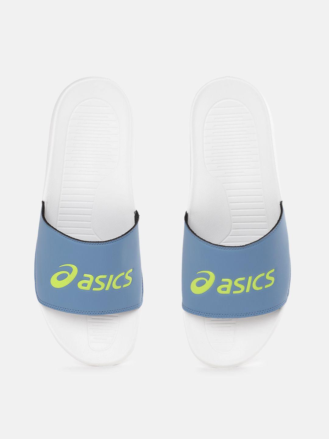 asics unisex brand logo print sliders