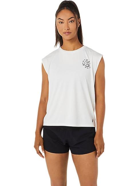 asics white regular fit t-shirt