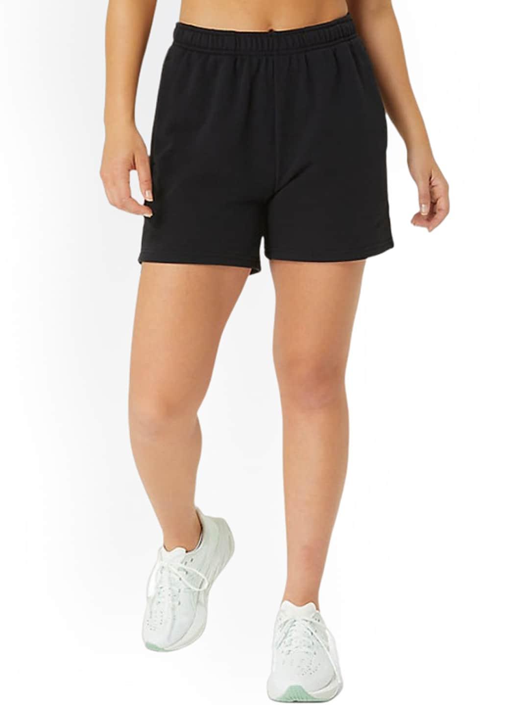 asics women french terry 5in sports shorts
