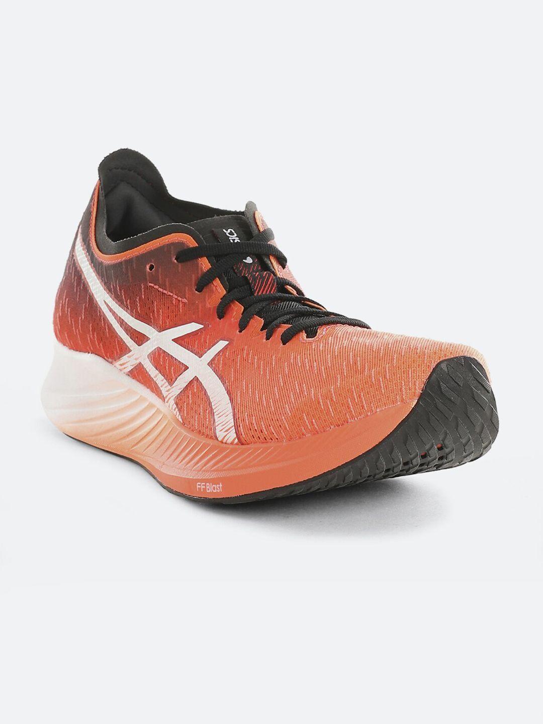 asics women orange non-marking magic speed running shoes