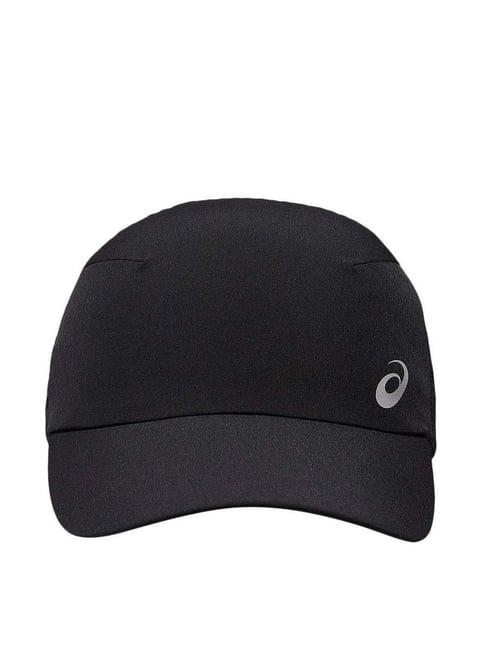 asics woven performance black large baseball cap