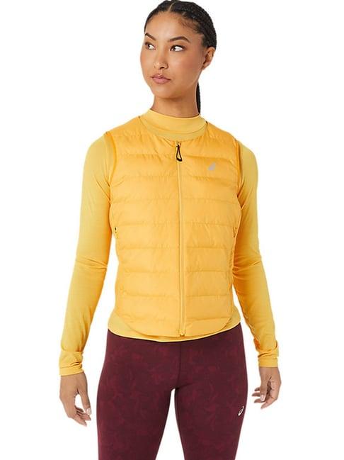 asics yellow regular fit jacket